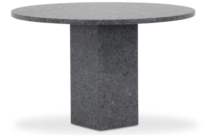 Garden Collections Graniet dining tuintafel rond 120 cm – Grijs-antraciet