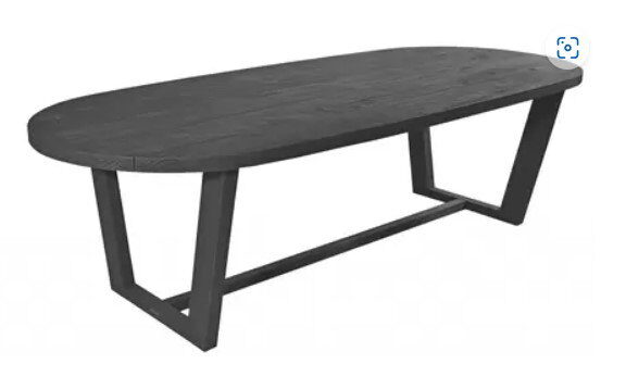 Max luuk Lauren tafel 270x110x76 cm teak charcoal finish Max&Luuk – bruin;grijs