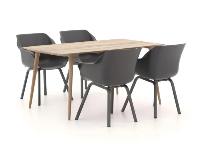 Hartman tuinmeubelen Sophie Element/ROUGH-K 160cm dining tuinset 5-delig - Bruin