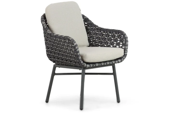 Santika Furniture Yovan dining tuinstoel - Grijs-antraciet
