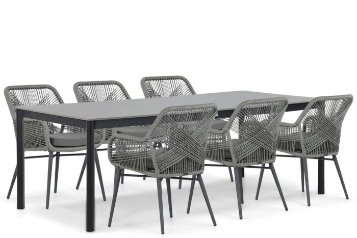 Lifestyle Garden Furniture Advance/Como 220 cm dining tuinset 7-delig – Grijs-antraciet