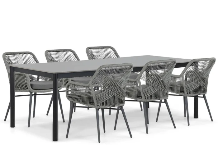 Lifestyle Garden Furniture Advance/Como 220 cm dining tuinset 7-delig - Grijs-antraciet