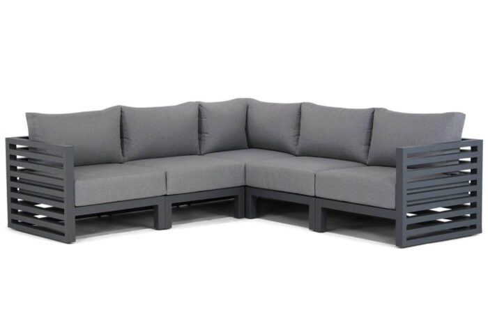 Santika Furniture Jaya hoek loungeset 5-delig – Grijs-antraciet