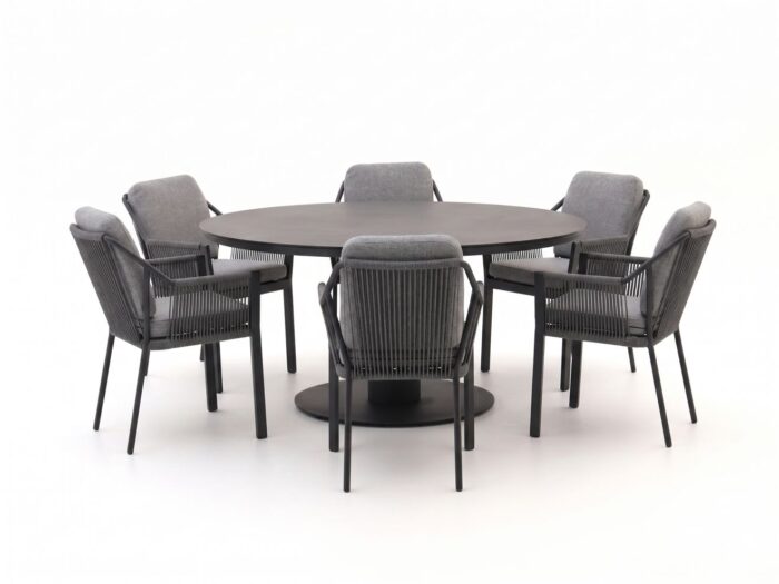 Tierra Outdoor Liv/La Fonte ø150cm dining tuinset 7-delig Laagste prijsgarantie!