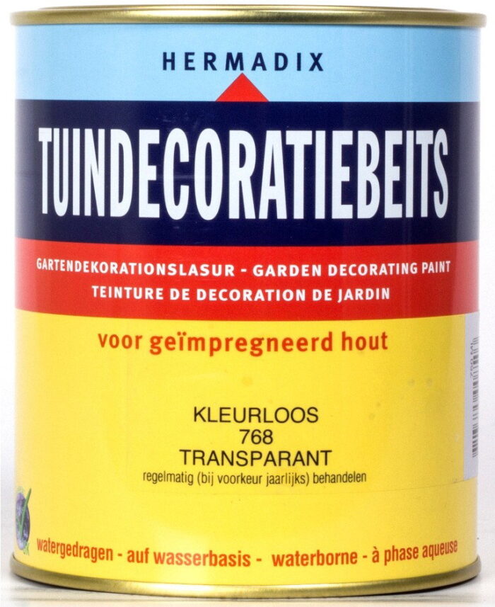 Hermadix Tuindecoratiebeits 768 kleurloos 750 ml – transparant