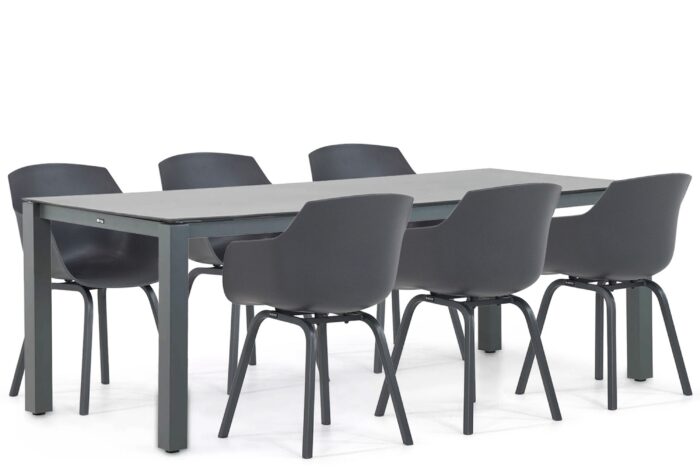 Lifestyle Garden Furniture Salina/Yoko 220 cm dining tuinset 7-delig – Grijs-antraciet