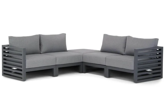 Santika Furniture Jaya hoek loungeset 5-delig - Grijs-antraciet