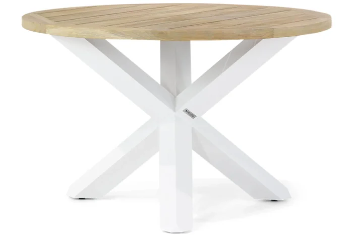 Lifestyle Garden Furniture Wellington dining tuintafel rond 120 cm - Wit