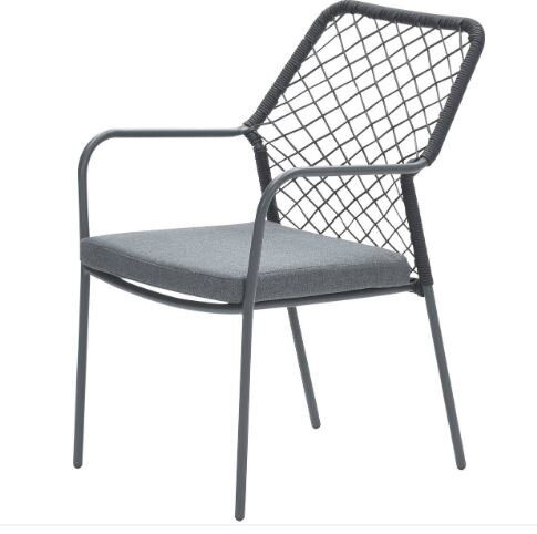 Garden impressions Dido Dining Tuinstoel Black – grijs;zwart