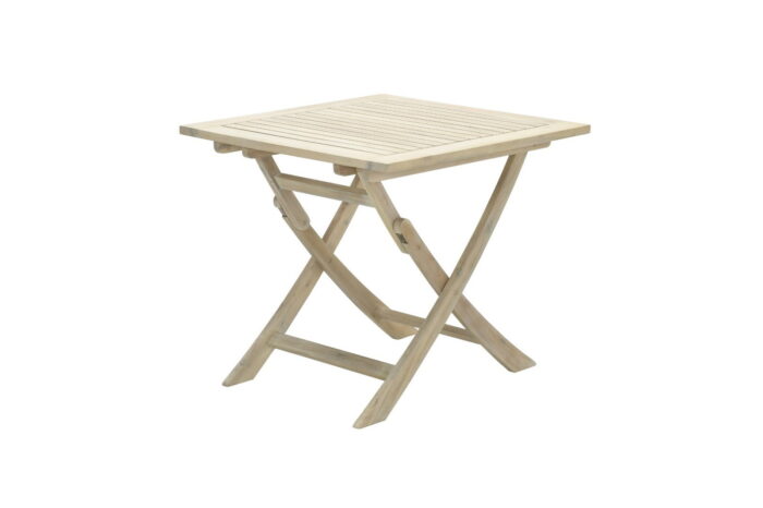 Garden impressions Kent vouwtafel 80x80xH72 acacia white wash – wit