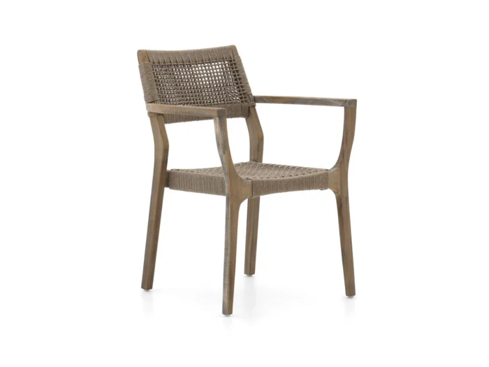 ROUGH Furniture ROUGH-L Rope dining tuinstoel stapelbaar - Grijs