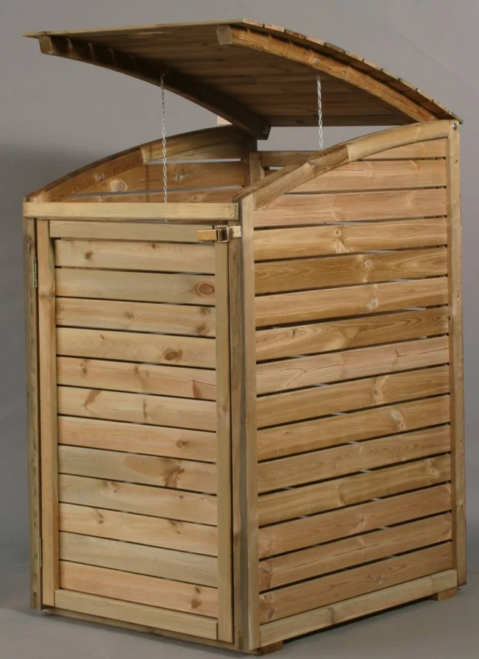 Kliko ombouw container ombouw klikoberging klikokast containerberging enkel dichte achterkant 75x125x90cm
