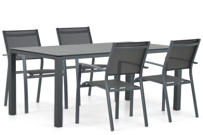 Lifestyle Garden Furniture Sella/Mateo 180 cm dining tuinset 5-delig – Grijs-antraciet