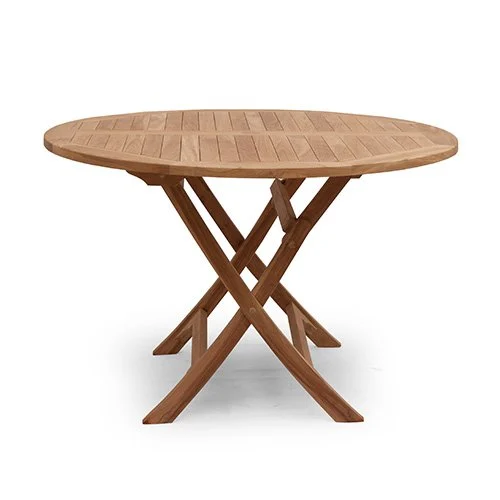 Buitengewoon de boet Teak klaptafel Sanana II 80cm - hout