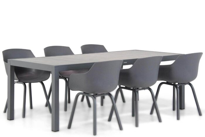 Lifestyle Garden Furniture Salina/Residence 220 cm dining tuinset 7-delig – Grijs-antraciet