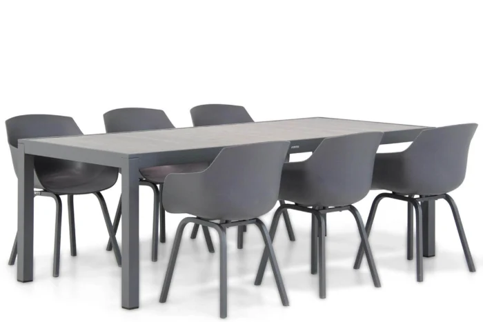 Lifestyle Garden Furniture Salina/Residence 220 cm dining tuinset 7-delig - Grijs-antraciet