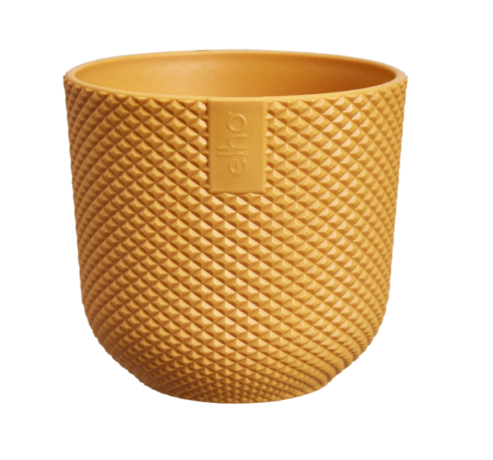 Elho Jazz rond mini 7 cm amber geel bloempot