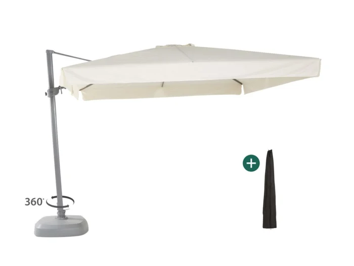 Shadowline Miami zweefparasol 300x300cm - Wit