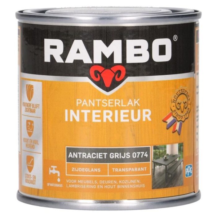 Rambo Pantserlak interieur zg 774 0,25l – zwart
