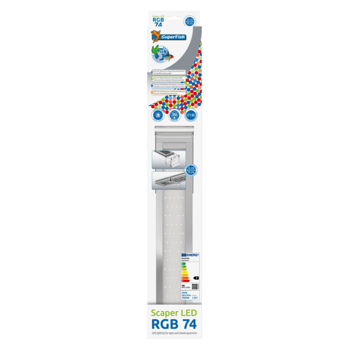 Superfish Scaper led rgb 74 cm- 36 w – zwart
