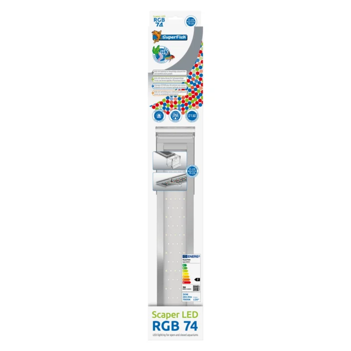 Superfish Scaper led rgb 74 cm- 36 w - zwart