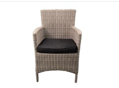 Own Diana Dining Stoel Incl Handgreep Off White Half Rond Wicker – wit