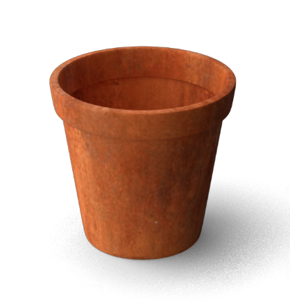 Geroba Vora conische plantenbakken Cortenstaal 600 x 600 mm – oranje