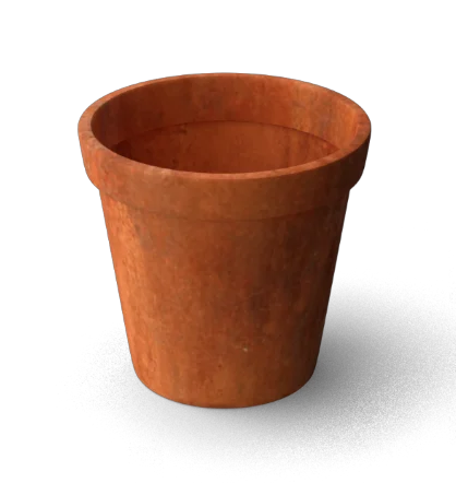Geroba Vora conische plantenbakken Cortenstaal 600 x 600 mm - oranje