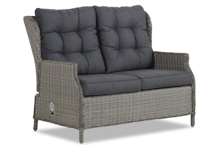 Garden Collections New Castle lounge tuinbank 2-zits verstelbaar – Grijs-antraciet