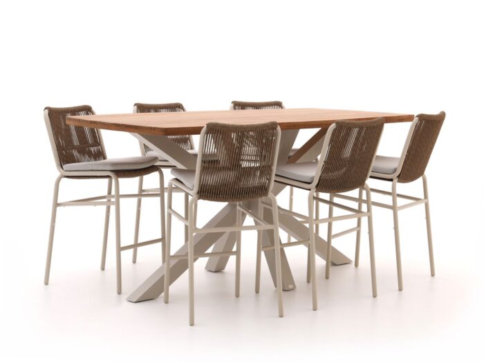 Bellagio tuinmeubelen Bellagio Caronia/Induno Deens Ovaal 220cm barset 7-delig stapelbaar Laagste prijsgarantie! – Bruin