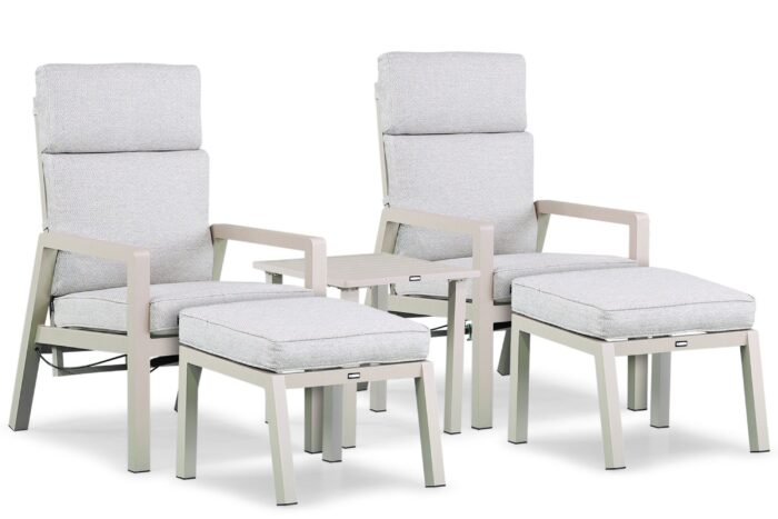 Lifestyle Garden Furniture Albelli bistroset 5-delig – Taupe-naturel-bruin