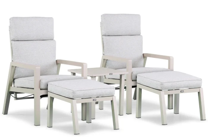 Lifestyle Garden Furniture Albelli bistroset 5-delig - Taupe-naturel-bruin