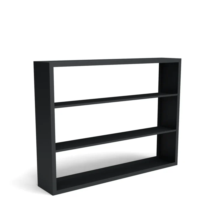 Geroba Beltza zwarte houtopslag onderverdeling 3 vakken 2000x385x1500 mm - zwart