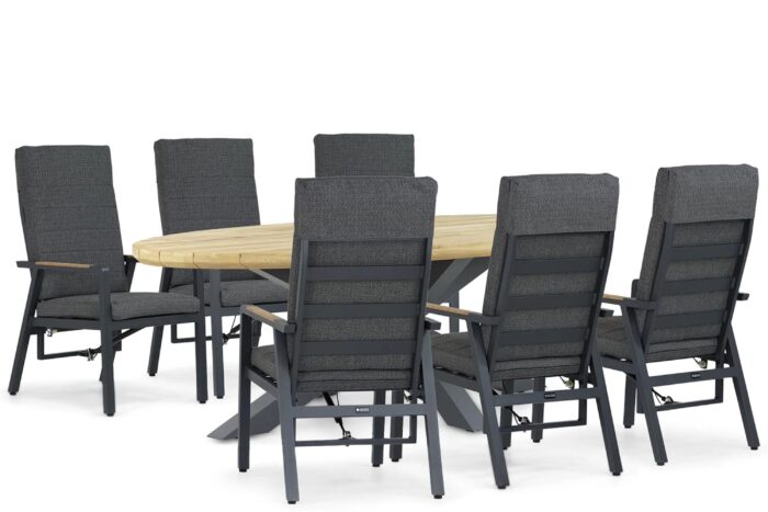 Lifestyle Garden Furniture Marseille/Diogo 240 cm dining tuinset 7-delig – Grijs-antraciet
