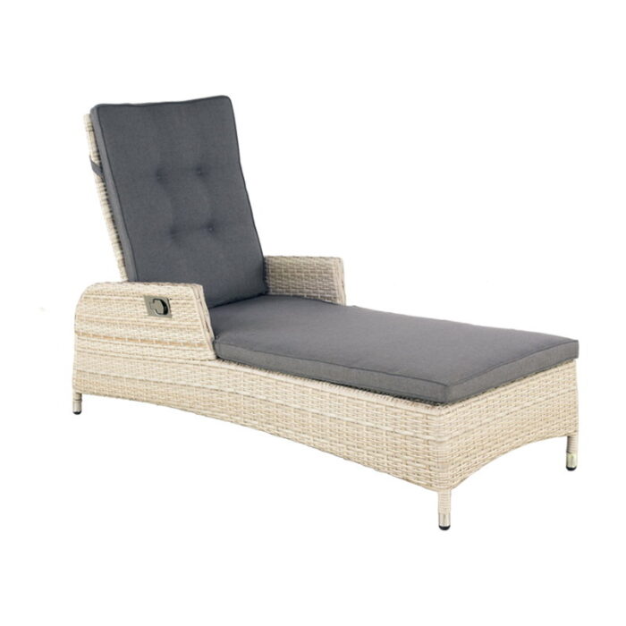 Oosterik home Ligbed Long Beach Sunrise Beige D 162 x B 68 x H 105 cm – naturel