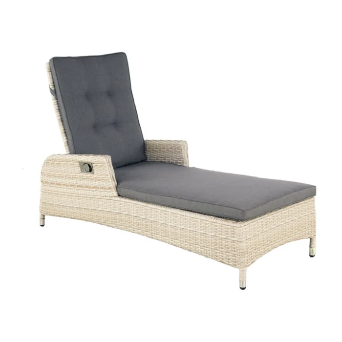 Oosterik home Ligbed Long Beach Sunrise Beige D 162 x B 68 x H 105 cm - naturel