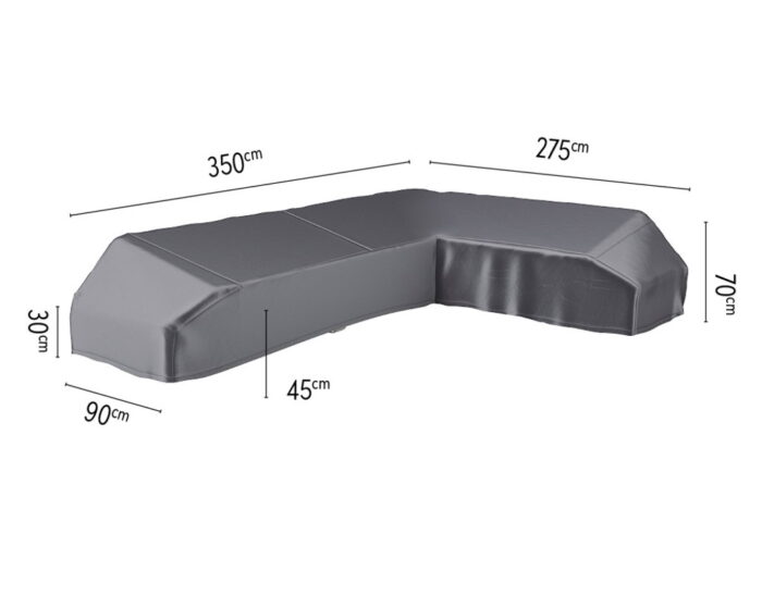 Aerocover Loungeset platformhoes rechts 350x275x90xH30/45/70 cm – grijs