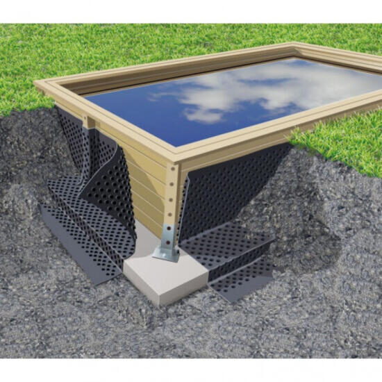 Ubbink Noppenisolatie 20×1.5m zwart 550g/m2 voor zwembaden