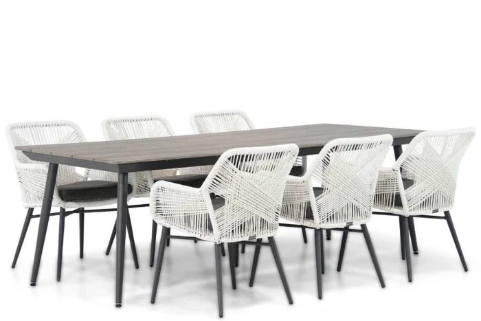 Lifestyle Garden Furniture Advance/Matale 240 cm dining tuinset 7-delig - Wit