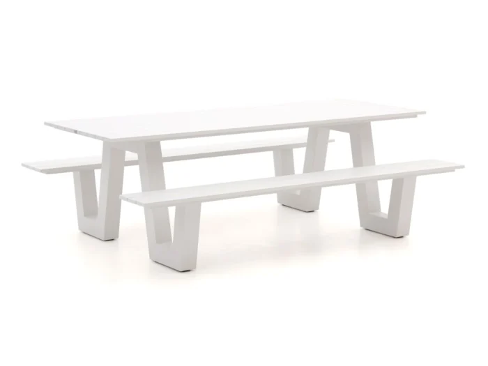 Bellagio tuinmeubelen Cavoli picknicktafel 220x86x74cm - Wit