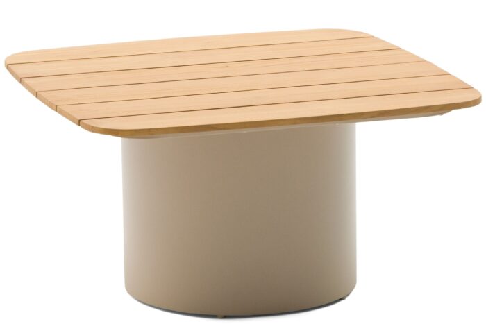 Coco Ronda loungetafel 70 x 70 cm – Taupe-naturel-bruin
