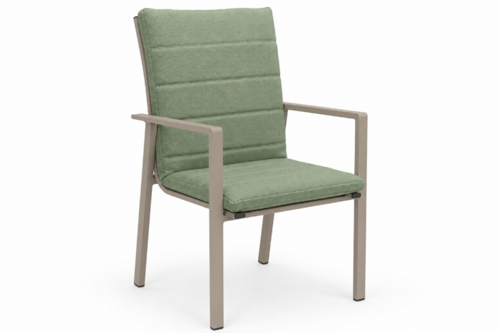 Lifestyle Garden Furniture Timo dining tuinstoel loft/moss green – Zand/Beige
