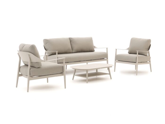 Bellagio tuinmeubelen Bellagio Valli stoel-bank loungeset 4-delig Laagste prijsgarantie! – Taupe