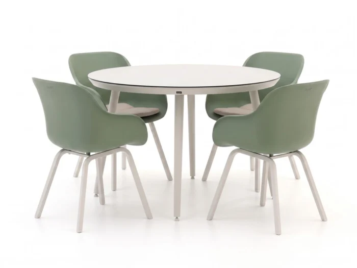 Hartman tuinmeubelen Le Soleil Element/Sophie Studio ø128cm dining tuinset 5-delig - Groen