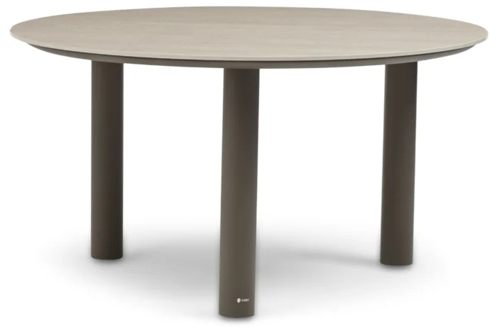Coco Trino dining tuintafel 140 cm - Taupe-naturel-bruin