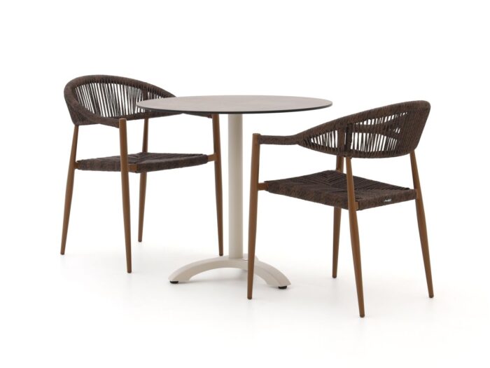 Manifesto Furniture Belpasso/Lisio ø80cm dining tuinset 3-delig stapelbaar