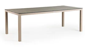 Tierra outdoor Briga dining tafel trespa ophira champagne 180 x 100 cm