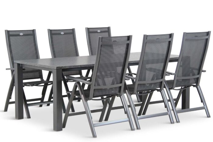 Hartman Royal Club/Munster 220 cm dining tuinset 7-delig – Grijs-antraciet