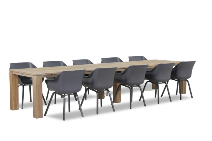 Hartman Sophie element/Brighton 400 cm dining tuinset 11-delig – Grijs-antraciet
