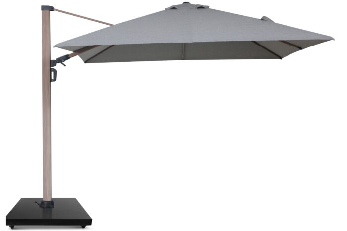 Camello Luna zweefparasol 3x3m S2 Excellent (excl. voet) – Grijs-antraciet